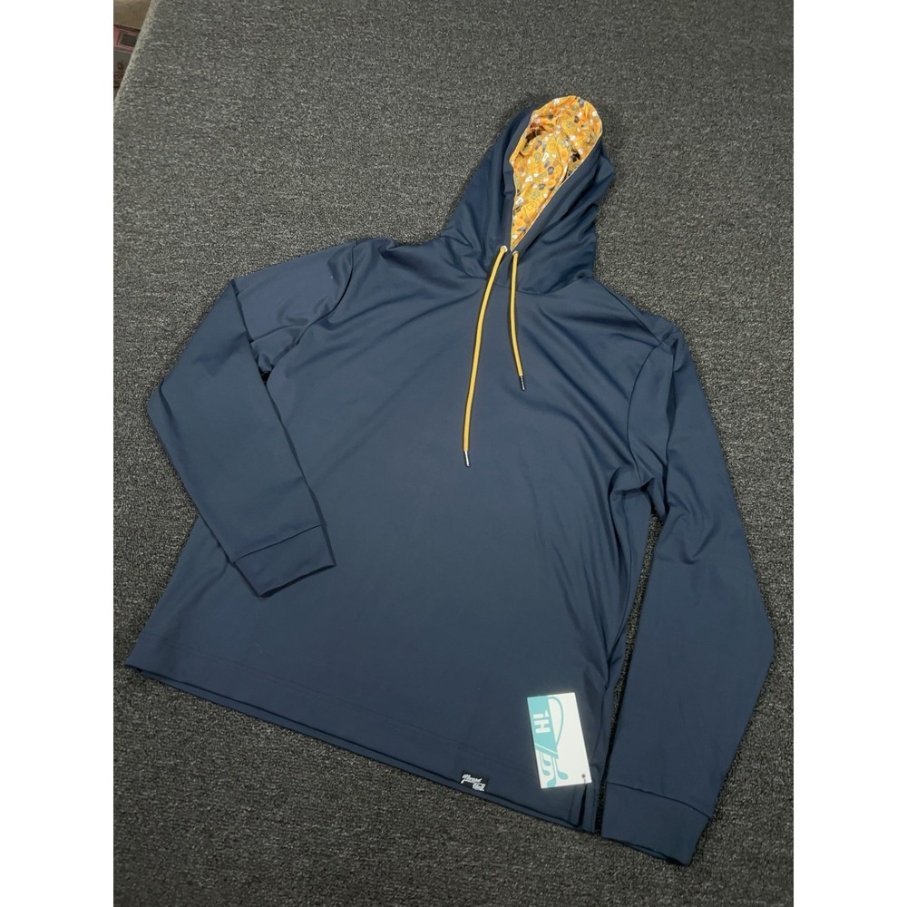 New Inward‎ Half Baseball Pattern Hoodie Navy Golf Performance Men's Medium